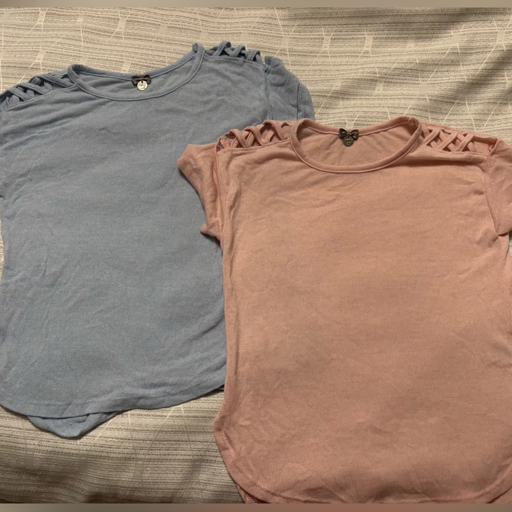 Stylish Kids Short Sleeve Tees in Blue and Pink